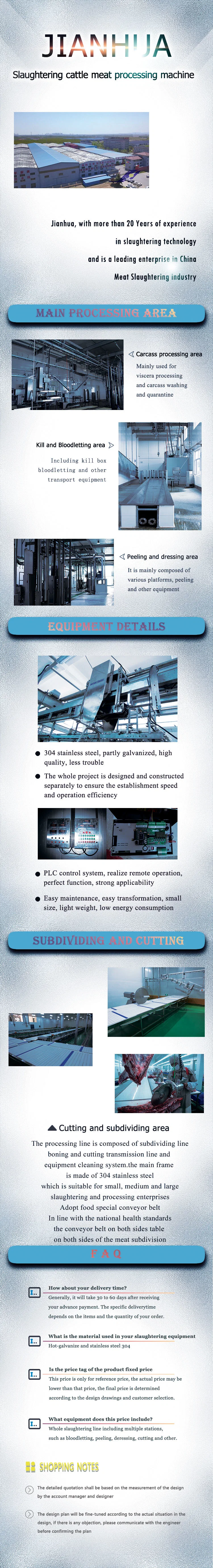 380V/220V/Other Halal/Kosher 5-30 Cattle/Day Cattle Slaughterhouse Machine