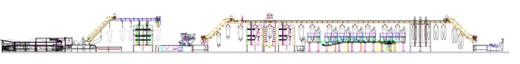 Professional Pig Meat Processing Line Machine Abattir Equipment for Slaughterhouse Slaughtering Line